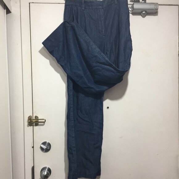 TALBOTS DENIM WIDE LEG PANTS SIZE 8 - Picture 3 of 11